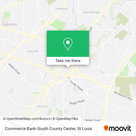 Mapa de Commerce Bank-South County Center