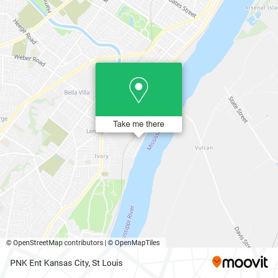 Mapa de PNK Ent Kansas City