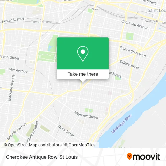 Cherokee Antique Row map