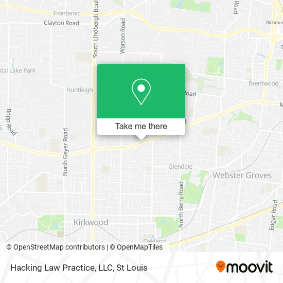 Hacking Law Practice, LLC map