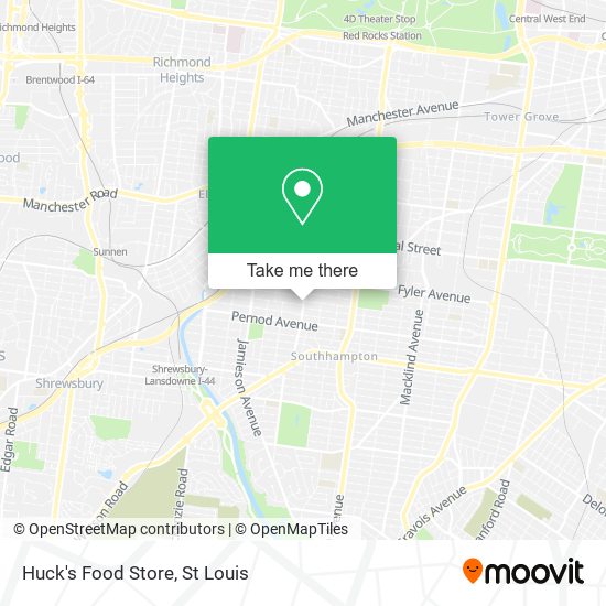 Huck's Food Store map