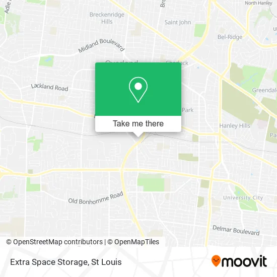 Extra Space Storage map