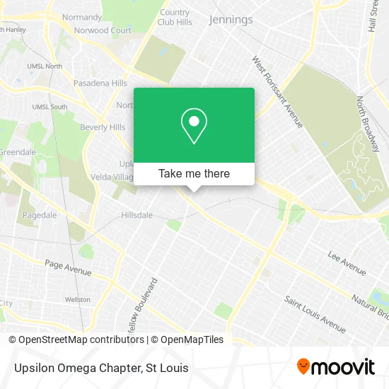 Upsilon Omega Chapter map