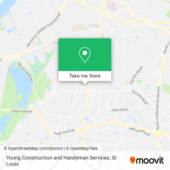 Young Construction and Handyman Services map