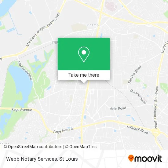 Webb Notary Services map
