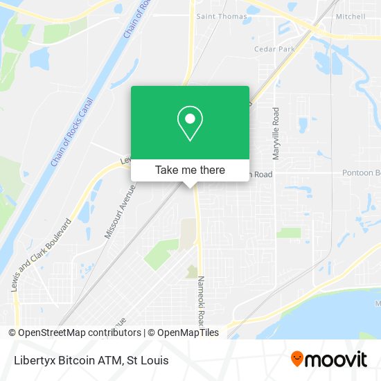 Mapa de Libertyx Bitcoin ATM
