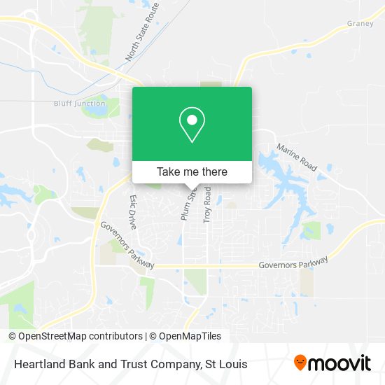 Heartland Bank and Trust Company map