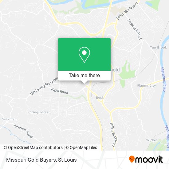 Missouri Gold Buyers map