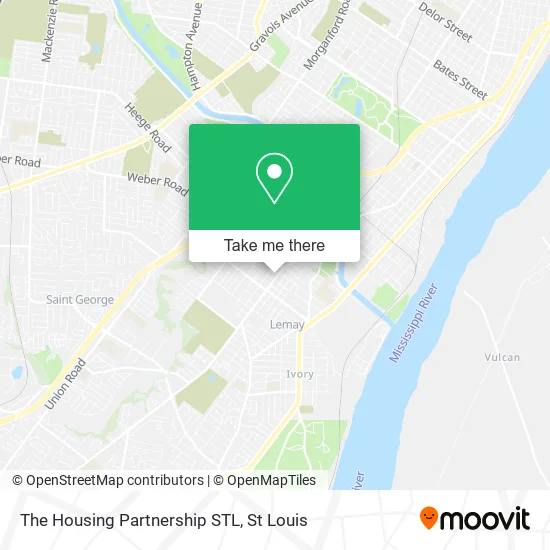 The Housing Partnership STL map