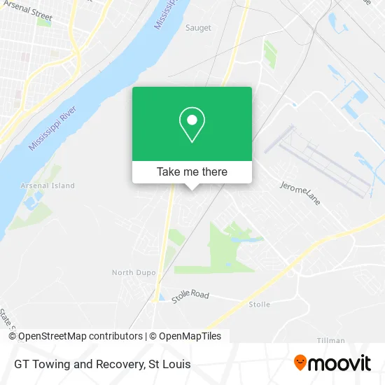 GT Towing and Recovery map