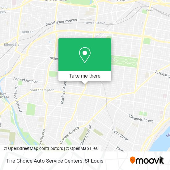 Mapa de Tire Choice Auto Service Centers