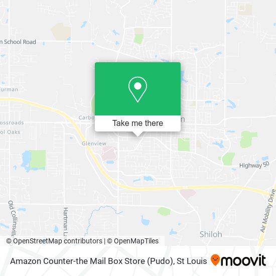 Amazon Counter-the Mail Box Store (Pudo) map
