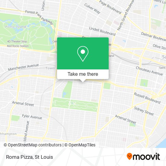 Roma Pizza map