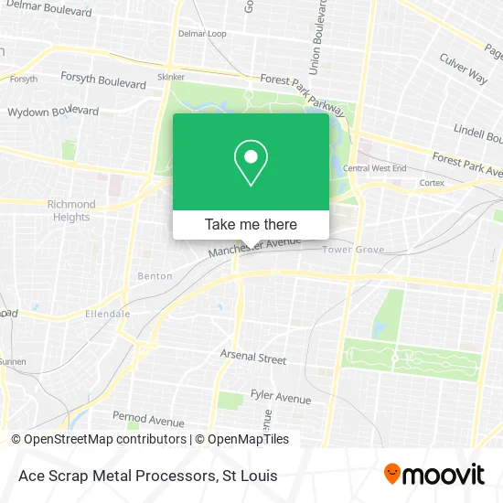 Ace Scrap Metal Processors map
