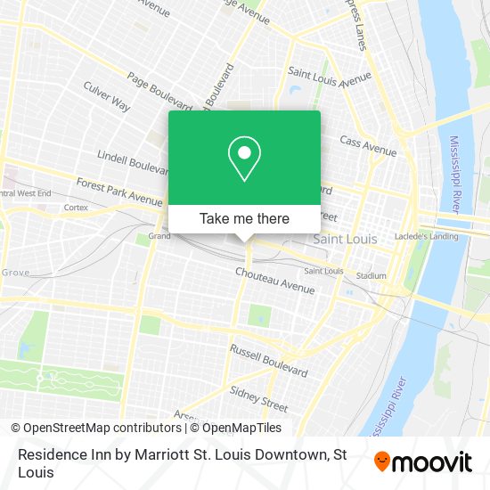 Residence Inn by Marriott St. Louis Downtown map
