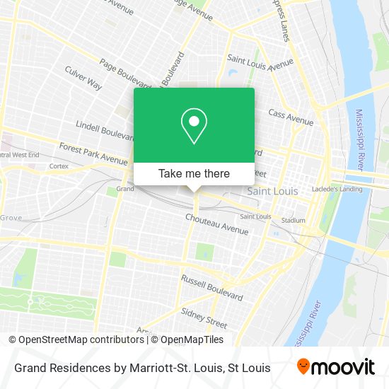 Grand Residences by Marriott-St. Louis map