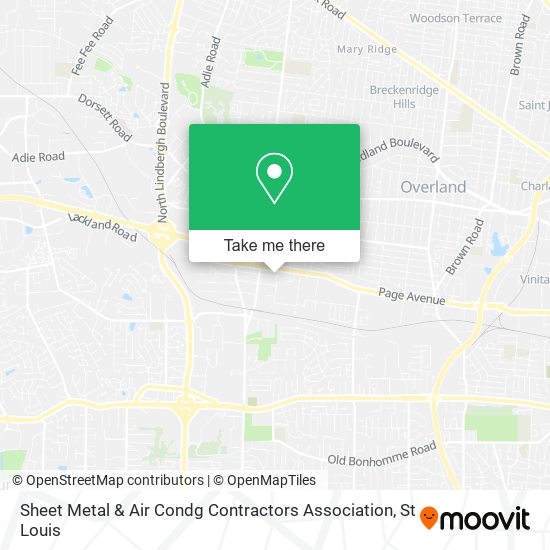 Sheet Metal & Air Condg Contractors Association map