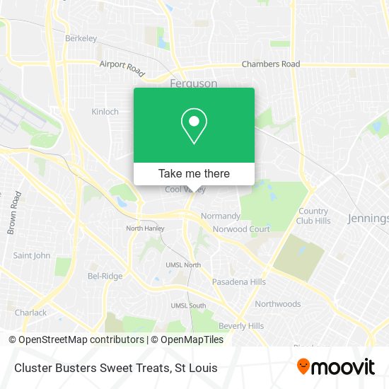 Cluster Busters Sweet Treats map