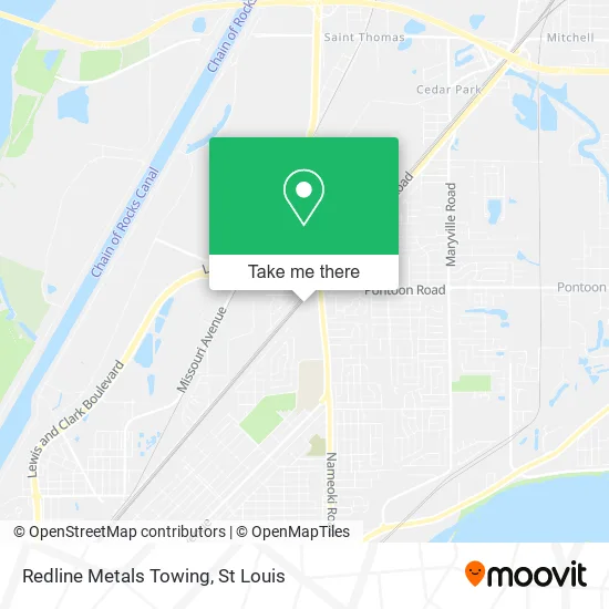 Redline Metals Towing map