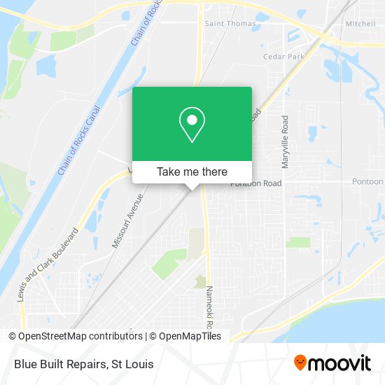 Blue Built Repairs map