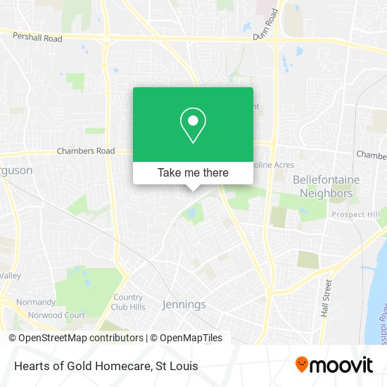 Hearts of Gold Homecare map