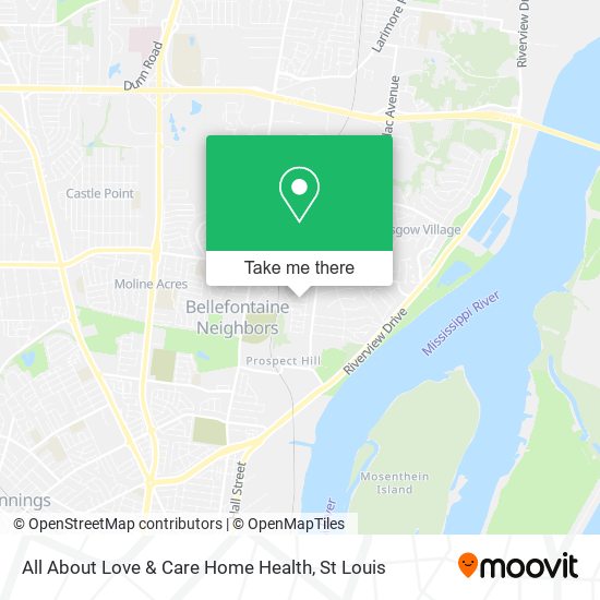 Mapa de All About Love & Care Home Health