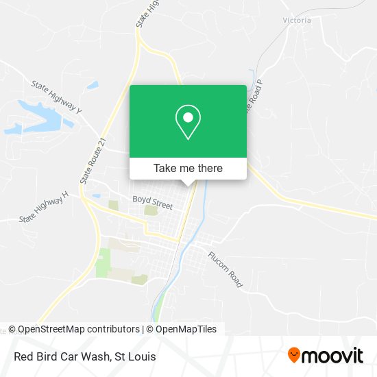 Mapa de Red Bird Car Wash
