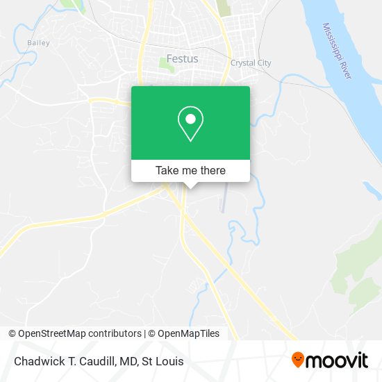 Chadwick T. Caudill, MD map