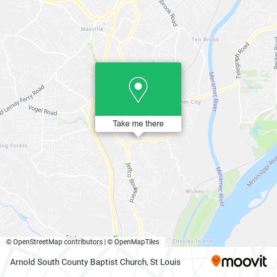 Arnold South County Baptist Church map