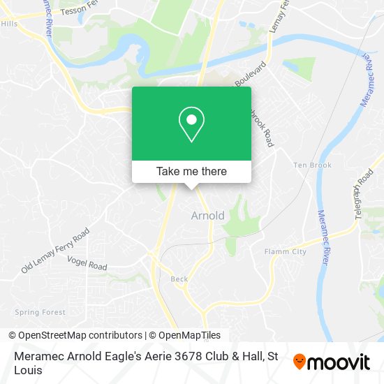 Meramec Arnold Eagle's Aerie 3678 Club & Hall map