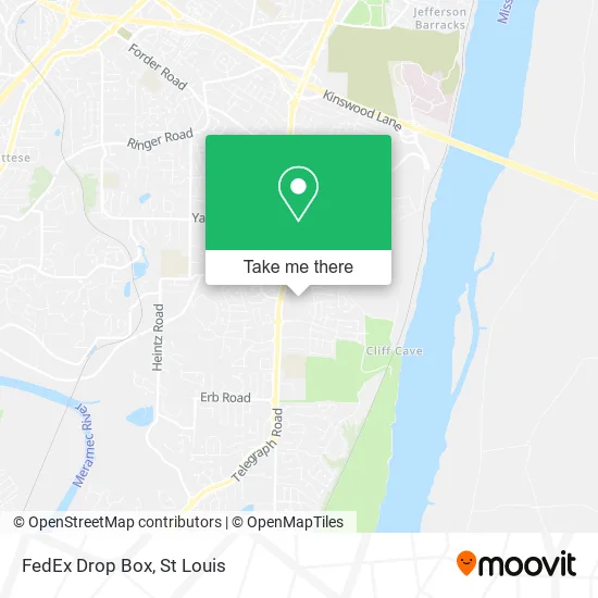 Mapa de FedEx Drop Box