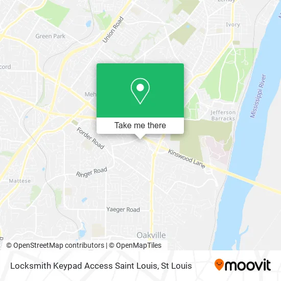 Locksmith Keypad Access Saint Louis map