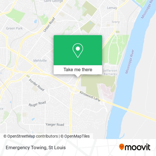 Mapa de Emergency Towing