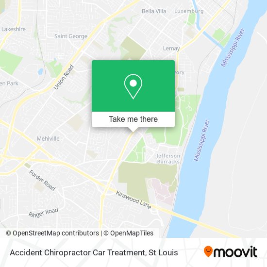 Accident Chiropractor Car Treatment map