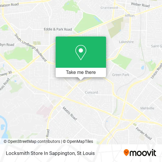 Locksmith Store In Sappington map