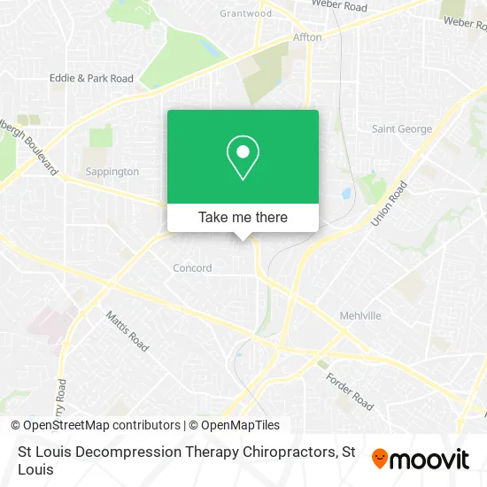 St Louis Decompression Therapy Chiropractors map