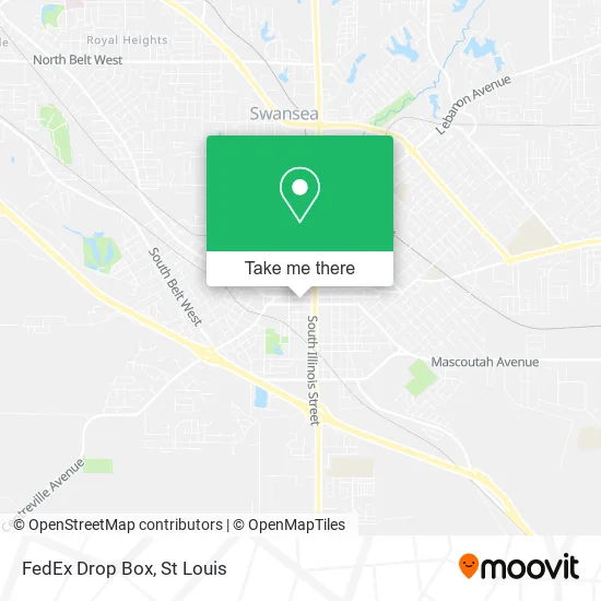 FedEx Drop Box map