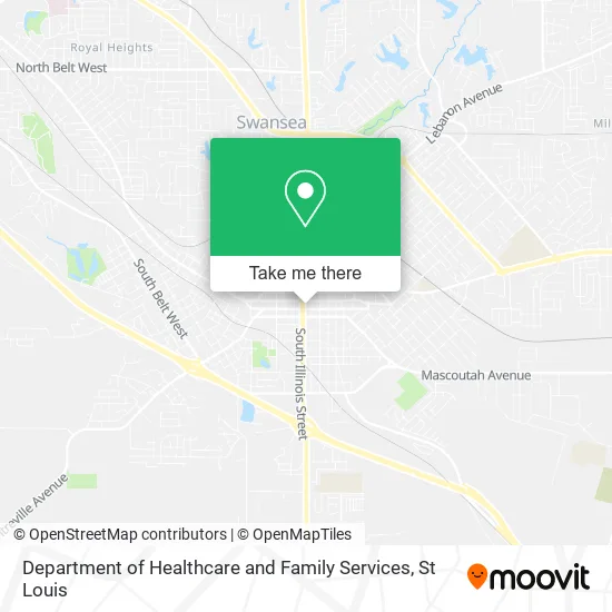 Department of Healthcare and Family Services map