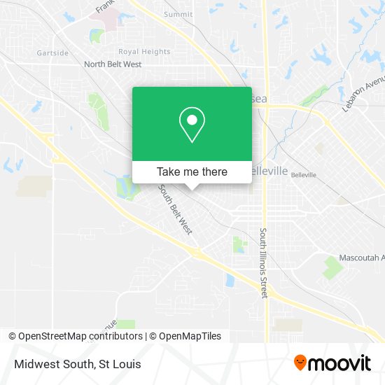 Mapa de Midwest South