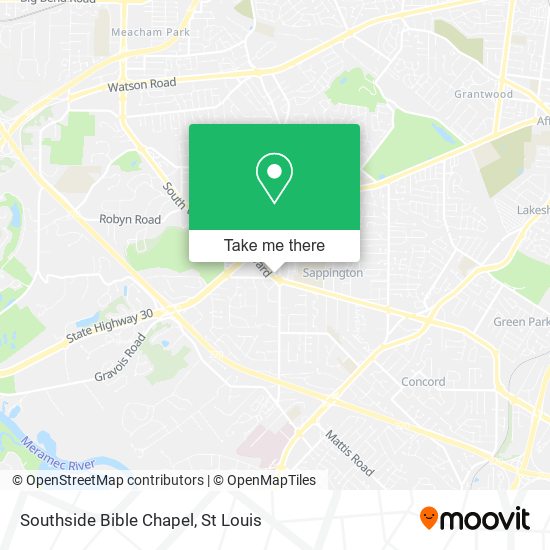 Southside Bible Chapel map