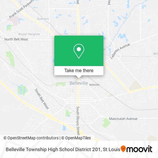 Belleville Township High School District 201 map