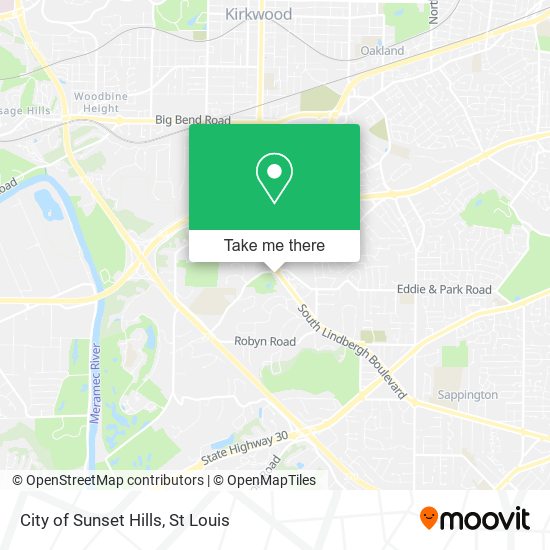 City of Sunset Hills map