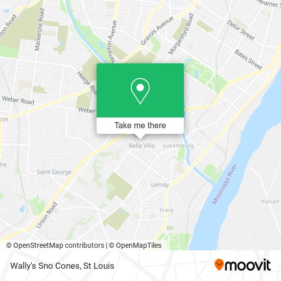 Wally's Sno Cones map
