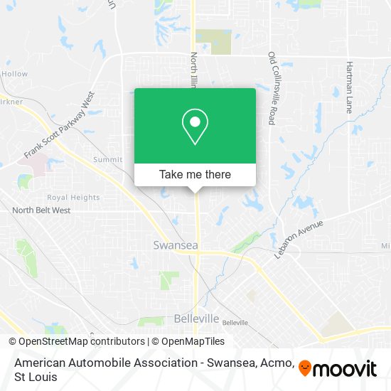 American Automobile Association - Swansea, Acmo map