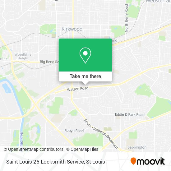 Mapa de Saint Louis 25 Locksmith Service