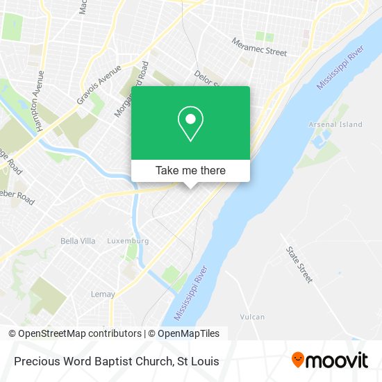 Mapa de Precious Word Baptist Church