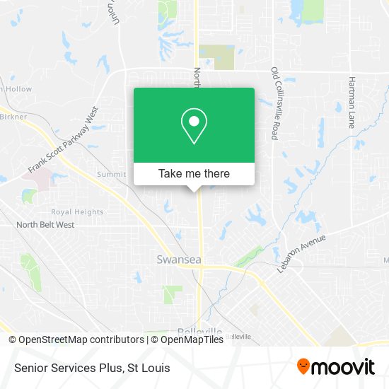Mapa de Senior Services Plus
