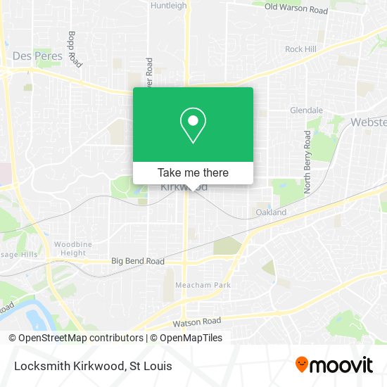 Locksmith Kirkwood map