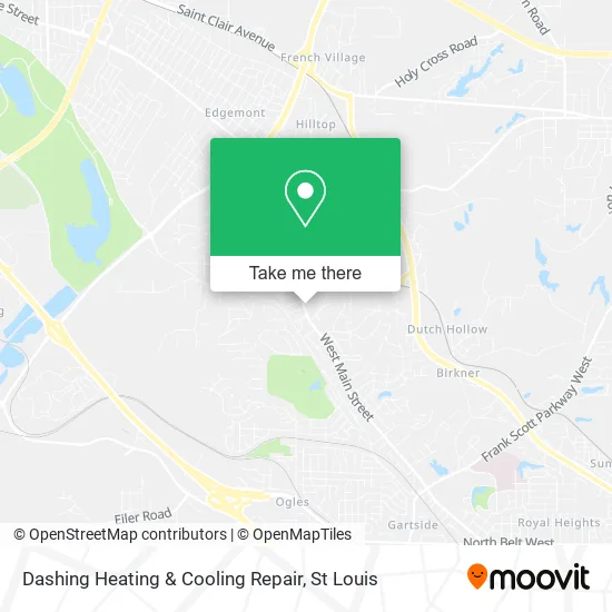 Dashing Heating & Cooling Repair map