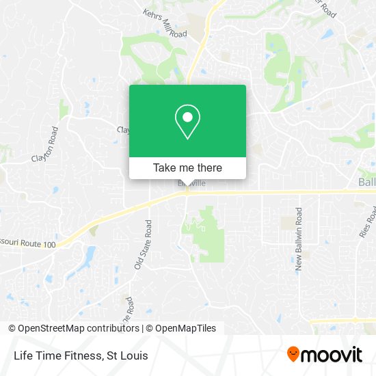 Life Time Fitness map